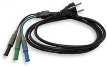 Benning Prüfleitung mit Schutzkontaktstecker (sw, blau, grün) für IT 105 (10220313)